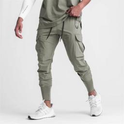 2022 New Men's Cargo Pants Summer Thin Loose Quick-Drying Elastic Leggings Running Training Sweatpants Casual Trend Trousers