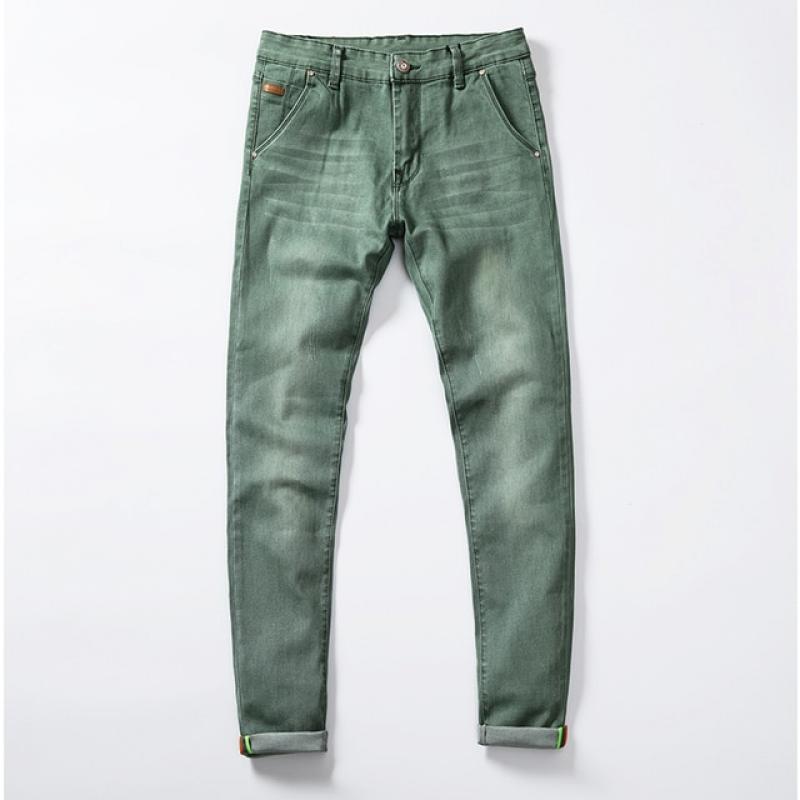 Mens Colored Jeans Stretch Skinny Slim Jeans Men Light Blue 2023 Spring Summer Fashion Casual Slim Fit Denim Trousers For Men