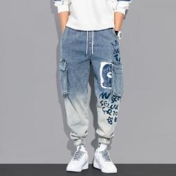 New Streetwear Hip Hop Cargo Pants Men's Jeans Casual Pants Elastic Harun Pants Joggers Pants Autumn And Spring Men Clothing