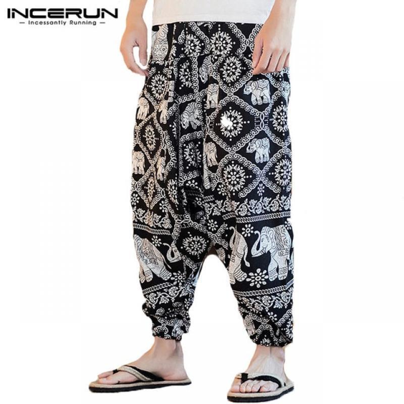 Baggy Cotton Linen Harem Pants Men Hip-hop Women Plus Size Wide Leg Trousers Casual Vintage Long Pants Pantalones Hombre 2023