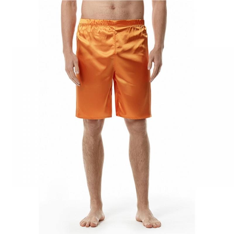 2023 Men Nightwear Short Pant Sleeping Solid Silk Pajamas for Men Sleepwear Mens Pajama