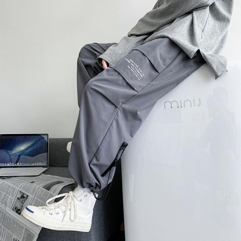 Black Cargo Pants Men‘s Hip Hop Streetwear Fashion Jogger Harem Trousers Man Casual  Sweatpants 2021 New Male Pants Big Size 5XL