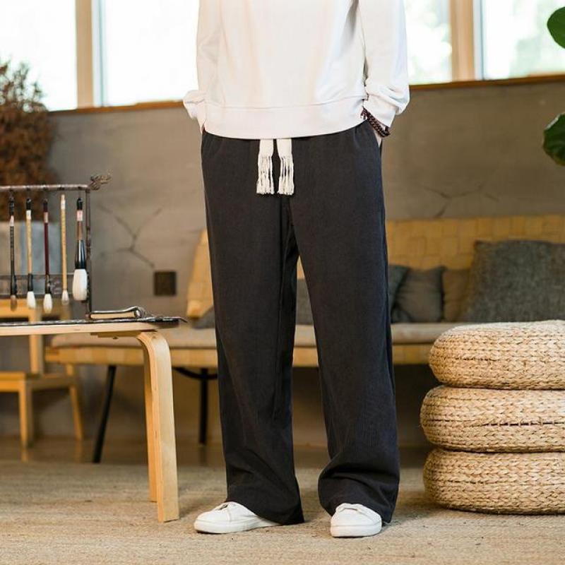 Fashion Pants Spring Men's Casual Trousers Autumn Coverall 2023 Male Fit Full-Length Plus Size Hombre Outdoors Youth MOOWNUC