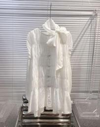 23 New Gentle Wind Pleated Loose Dress Female Summer