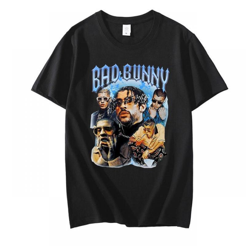 Hip Hop Bad Bunny Women T Shirts Summer Short Sleeve T-Shirts Cotton Plus Size Oversize Tee Shirt Women Men Graphic T Shirts