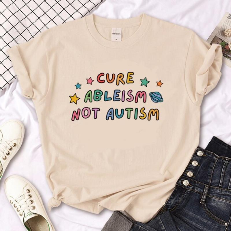 Autism t-shirts women graphic Tee female Japanese streetwear anime clothes