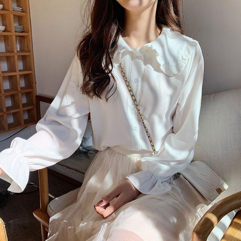 Shirts Women Solid Simple New Arrival Spring Korean Style Chic Trendy Casual Blouses Elegant Vintage Womens Streetwear All-match