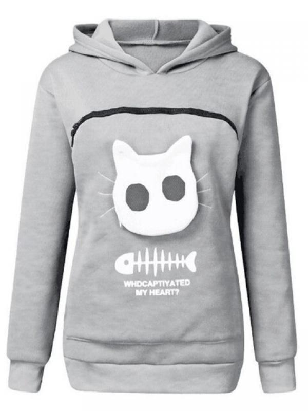 Winter Hoodies Sweatshirt Pet Carrier Thicken Shirts Animal Pouch Lovers Hoody Cat Pullover Breathable Sweatshirts Plus Size 3XL