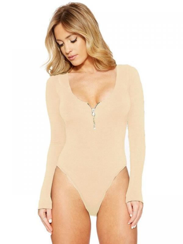 New Women's Long Sleeve Round Neck Sexy Romper Women Sexy Bodysuit S-3XL Plus Size Jumpsuits for Women Stripper BodySuit AR014
