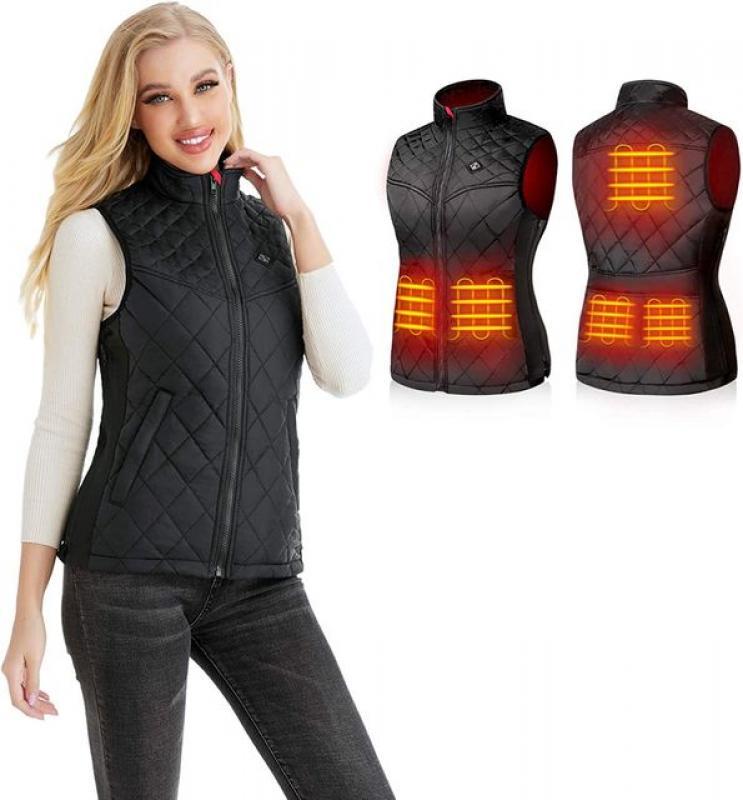 2023 Women Heating Vest Autumn and Winter Cotton Vest USB Infrared Electric Heating suit Flexible Thermal Winter Warm Jacket