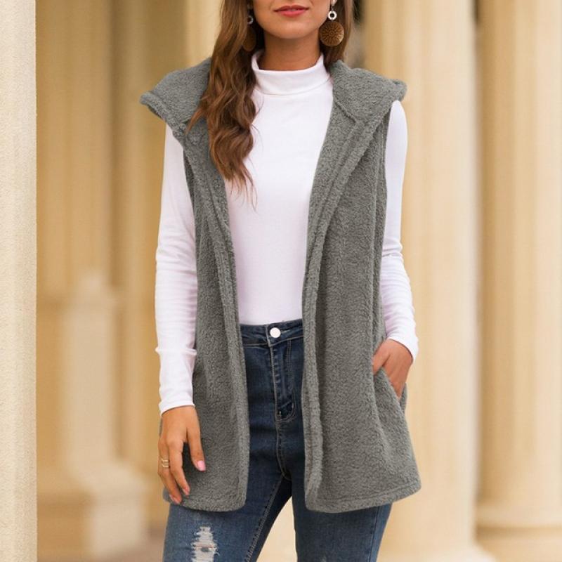 Fashion Temperament Elegant Top Women Girl Sleeveless Hooded Waistcoat Casual Loose Vest Women's Vest Tops Spring Autumn 2022