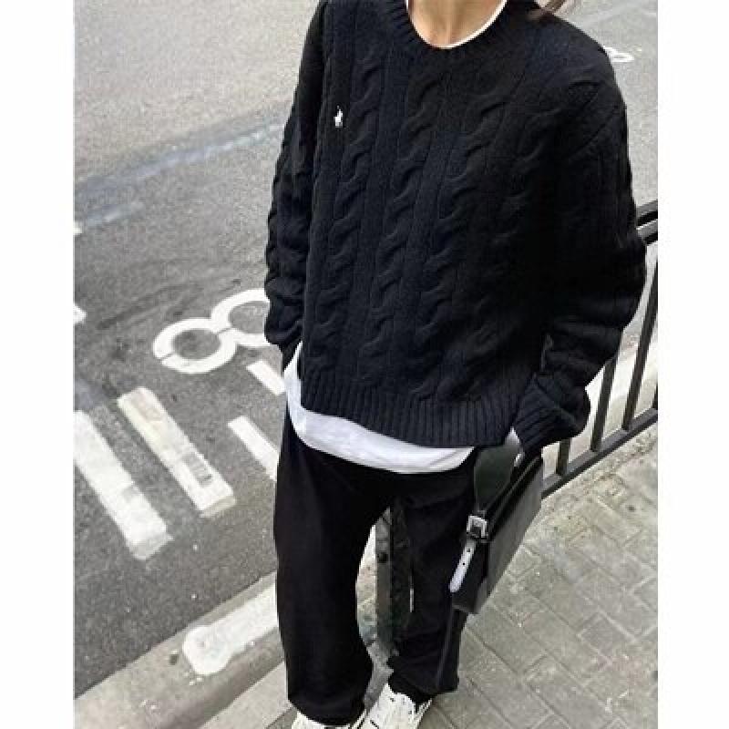 Knitted Sweater Embroidery Women Long Sleeve New Knitwear Pullover Jumprt Female Clothing Solid Men Pink Gray Tops