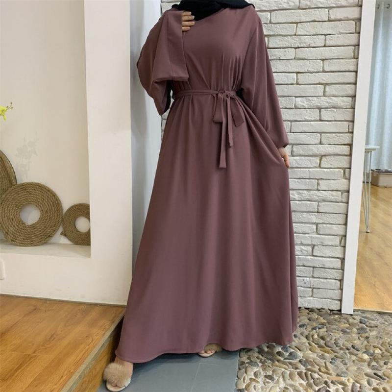 Muslim Fashion Dubai Abaya Long Hijab Dresses with Belt Islam Clothing Abayas African Dresses for Women Kaftan Robe Musulmane