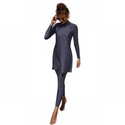 Summer Burkini Muslim Women Swim Suit Two-Piece Plus Size Quick Dry Long Sleeve Conservative Suit Beach Surfing Swimwear