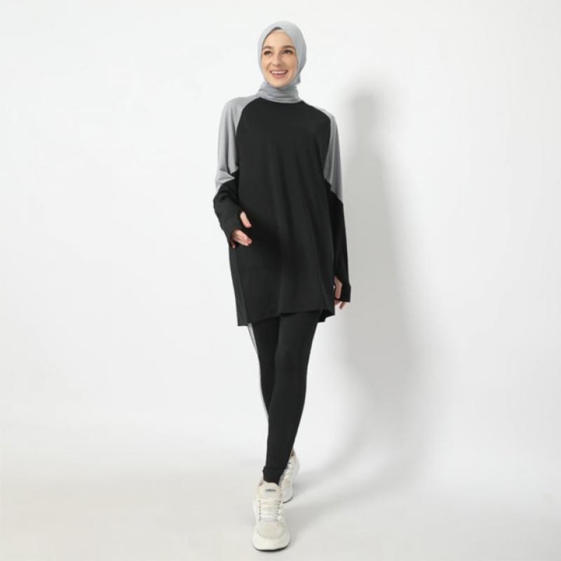 Muslim Sport Wear Sets For Woman Sports Hijab Islamic Women Fashion Clothing Blouse Modest Long Sleeve Tops Pants Casual Clothes