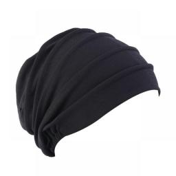 2021 New Womens Soft Comfy Chemo Cap And Sleep Turban Hat Liner For Cancer Hair Loss Cotton Headwear Head Wrap Hair Accessories