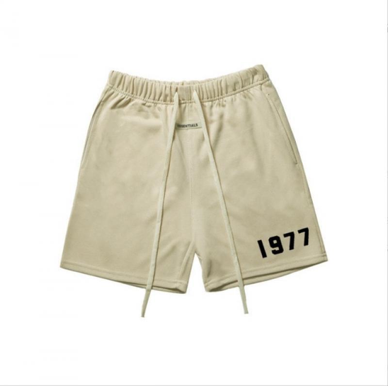 G9 FEAR OF GOD FOG Eighth Season 1977 Double Line 22S Retro High Street Loose Flocking Drawstring Shorts