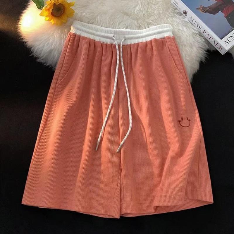 2021 Summer Korean Fashion Casual Hip-hop Men's Shorts Streetwear Basketball Smiley Graphic Print Shorts Mens Shorts Gym