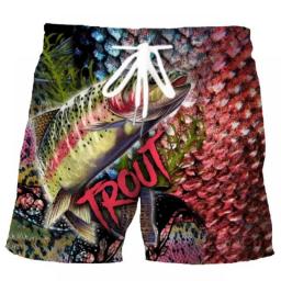 3D Carp Printed Beach Shorts Men 2022 Summer Harajuku Hip-hop Swimming Men's Shorts Unisex Loose Sports Five-point Shorts