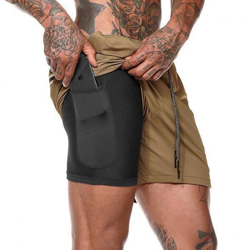19 Colors Camo Running Shorts Sportswear Double-deck Men's Running Shorts Workout Training Gym Fitness Jogging Short Pant