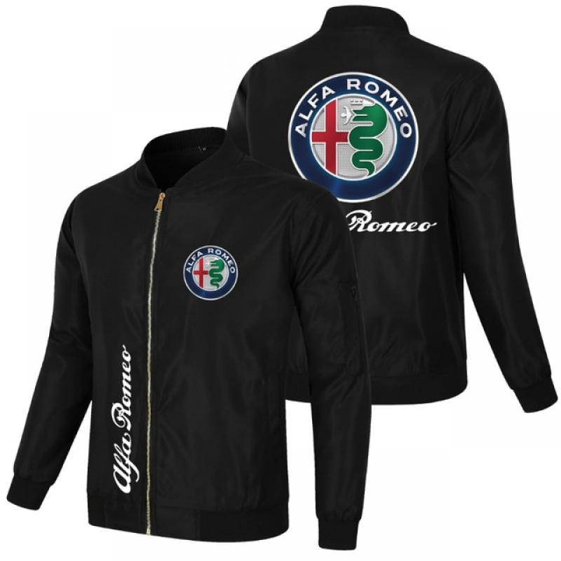 Spring and Autumn  Men's and Women's Motorcycle Printed Mock Neck Jacket Fashion Leisure Sports Outdoor Cardigan Motorcycle Coat