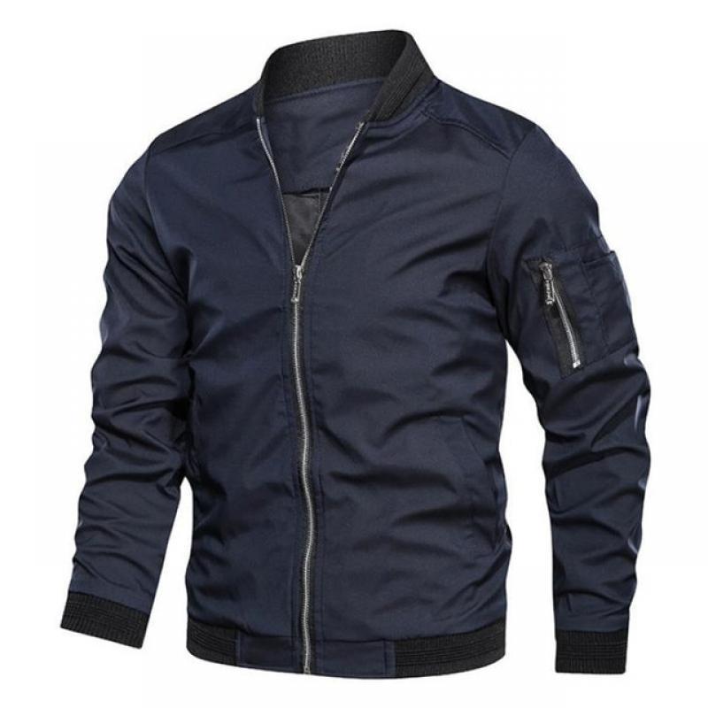 New Spring Autumn Jacket Male Bomber Jacket Casual Streetwear Male Coats Simple Windbreaker British Style Coat Windbreaker