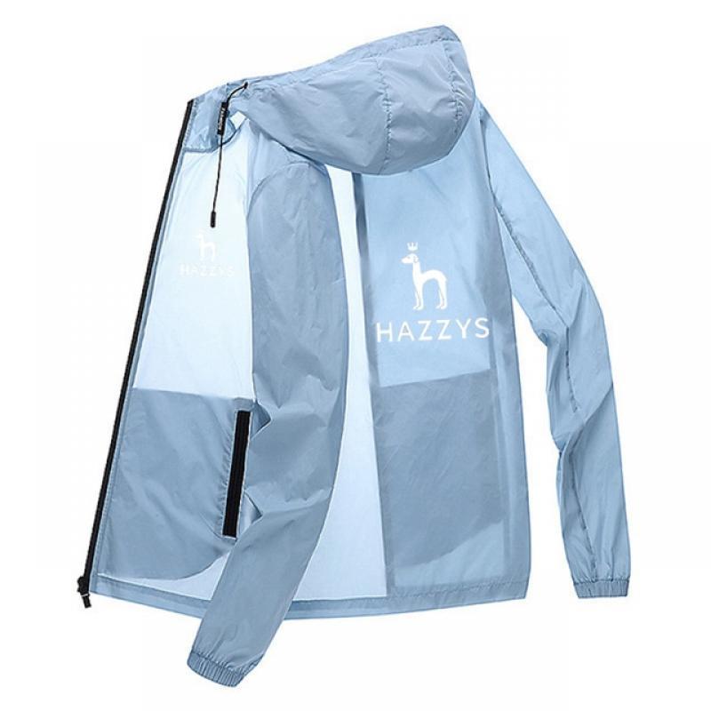 New Ultra Light Sunscreen Jacket Hazzys Men Fishing Clothes Quick Dry Skin Windbreaker Camping UV Sun Protection Clothing 5XL