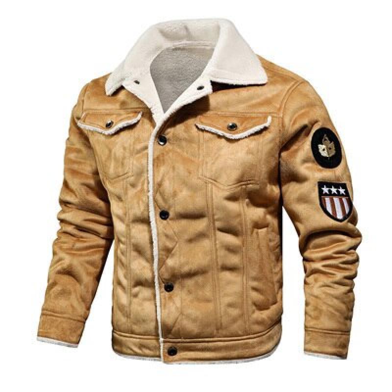 Maxulla Winter Men's Leather Jacket Mens Fleece Fur Collar Motorcycle Jackets Casual Outdoor Thermal Leather Coats Men Clothing