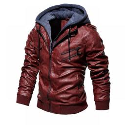 Mens Leather Jackets 2023 Winter New Casual Motorcycle PU Jacket Biker Leather Coats European Windbreaker Genuine Leather Jacket
