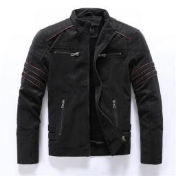 Winter Motorcycle PU Leather Jacket Men 2023 Vintage Fleece Warm Multi-pocket Leather Coat Male Zipper Autumn Outwear Jackets