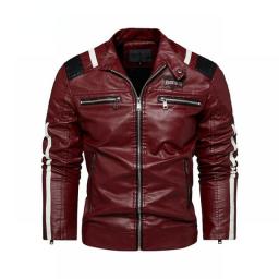 2021 Autumn And Winter New Men's PU Friend Boyfriend Loose Large European Motorcycle Jacket Jacket