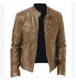 Mens Motorcycle Leather Jacket Slim Fit Short-Coat Lapel PU Jackets Autumn New Zipper Stand Windproof Leather Coat Mens Clothing