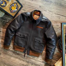 Ceiling Cidu Without Coated Soft Cowhide A2 Bomber Jacket Lightweight Version Of The Leather Garment