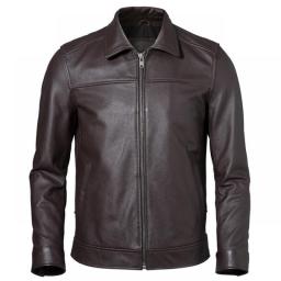 Men Leather Jacket 100Percent Real Cowhide Black Brown Men's Genuine Leather Coat Male Skin Clothing Autumn Spring Asian Size M601