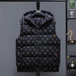 Fashion Men's And Women's New Down Jacket, Men's Jacket, Fashionable Print, Reflective Thermal Jacket, Vest, Versatile Top