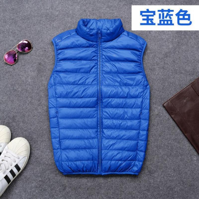 2022 Light and Thin Down Jacket Men's Vest Casual Warm Loose Inside and Outside Wear Autumn and Winter Basic Vest Mens Jacket