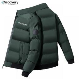 New Discovery Channel Outdoor Thermal Jacket Men's Casual Outer Premium Heavyweight Parka Style Winter Thermal Clothing