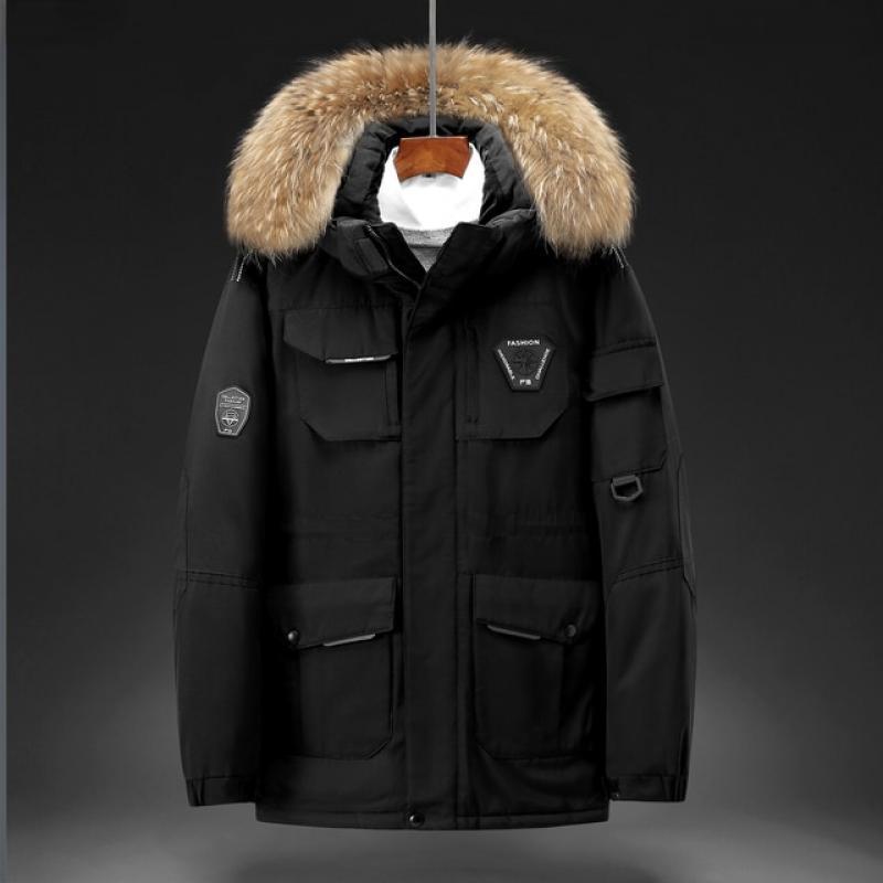 New Arrival Men's High Quality Hooded Winter thick Coat male fashion  Jacket Thick Warm male Outerwear Feather Overcoat