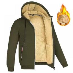 Male Autumn And Winter Warm Jacket Fashion Casual Soild Color Long Sleeve Pocket Hooded Cotton Coat Long Jacket With Hood Men