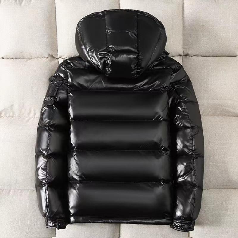 Men's Warm Jacket Shiny Winter Coat Hood White Duck Down Brand Detachable Hat Parka Male Overcoat 2022 Thermal Puffer Jacket Men
