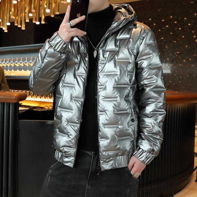 2022  Winter Jackets Men Bright Parka Thickened Warm  Waterproof Jackets Male Down Coats  Mens Clothing