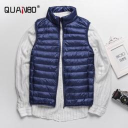 Men Vest Jackets 2023 New Men's Sleeveless Down Puffer Jacket Autumn Spring Lightweight Water-Resistant Packable Down Coat 5xl