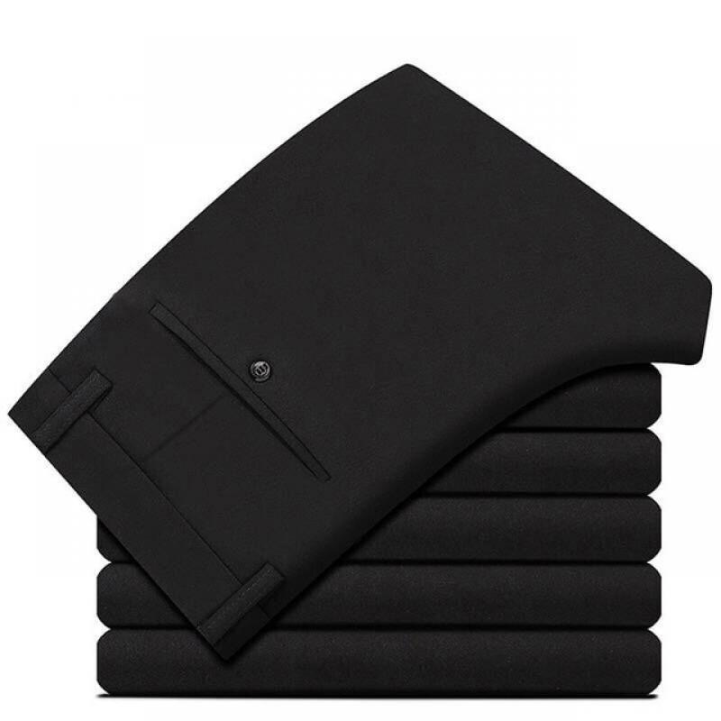 New Mens Classic Trousers Spring Autumn Business Suit Pants Male Thin Formal Solid Long Dress Straight Baggy Office Men Trousers