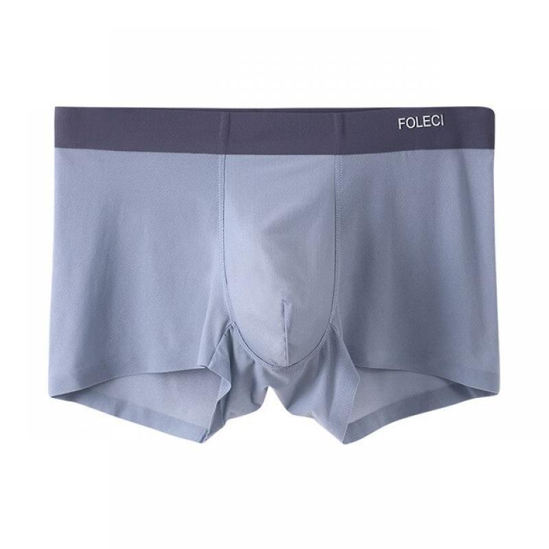 Men's Underwear Bamboo Fiber Boxer Ice Silk Seamless Mesh Summer Thin Section Breathable Boxers