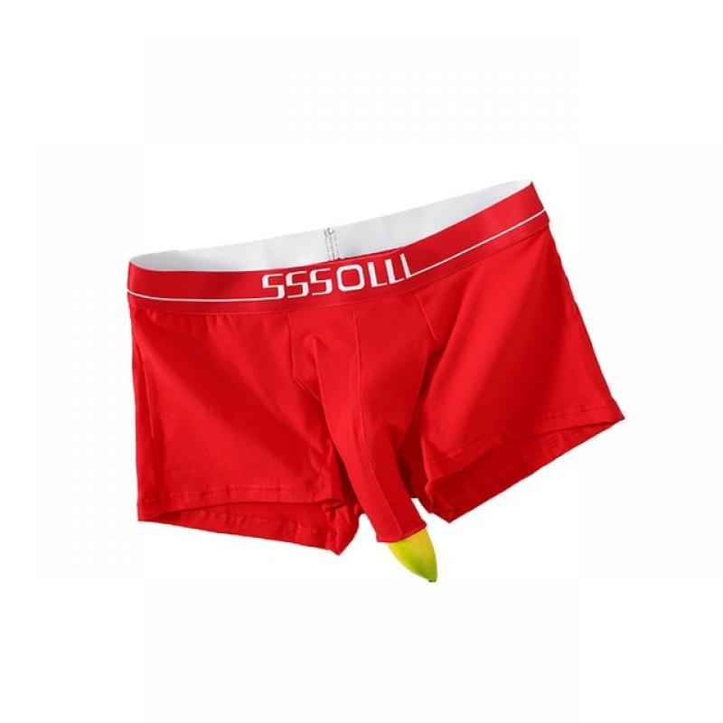 Long Elephant Nose Boxer Shorts Comfortable Breathable Mens Cotton Bulge Pouch Boxers Briefs Shorts Stretch Underwear