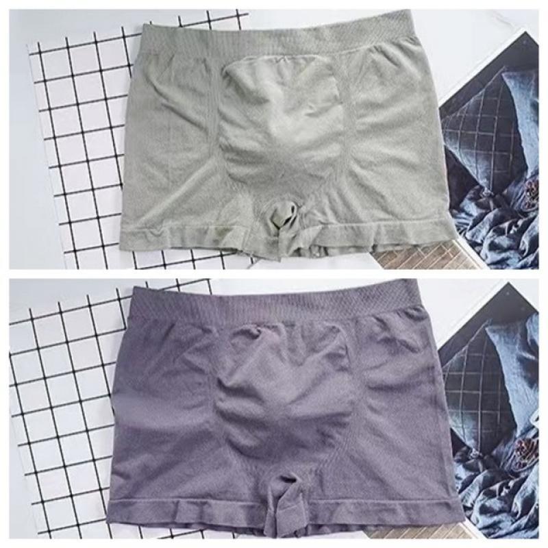 Men's Underwear Boxers Men Elasticity Breathable Trunk Boxer Comfortable Seamless Man Solid Underpants Shorts Men’s Underwear