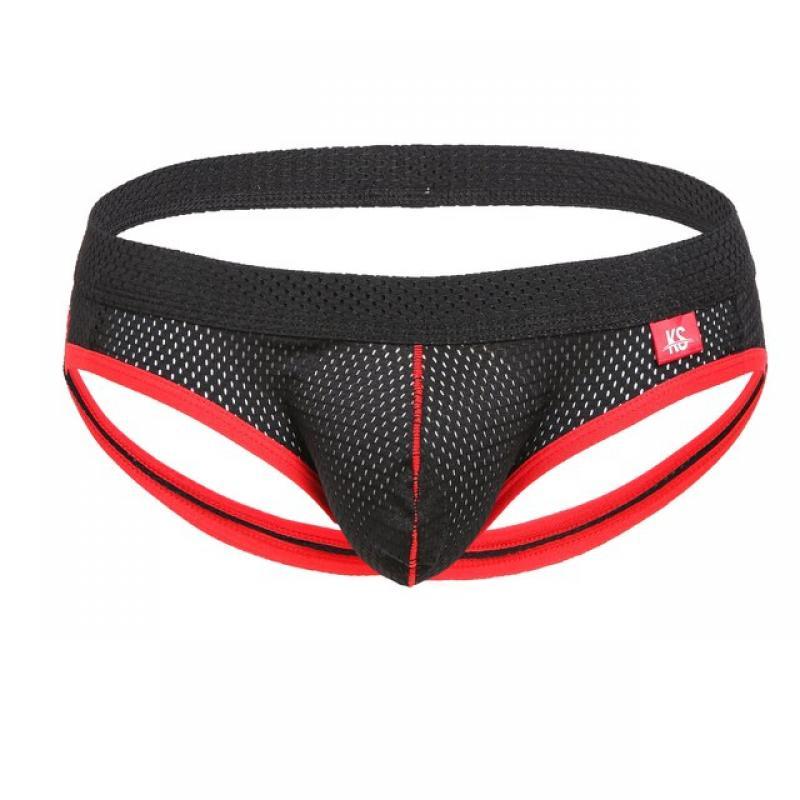 Hot Sell Men'S Thongs Flash Jockstrap T Strap Underwear Comfortable Tight Thong Jockstrap Backless Breathable Mesh Jock Strap