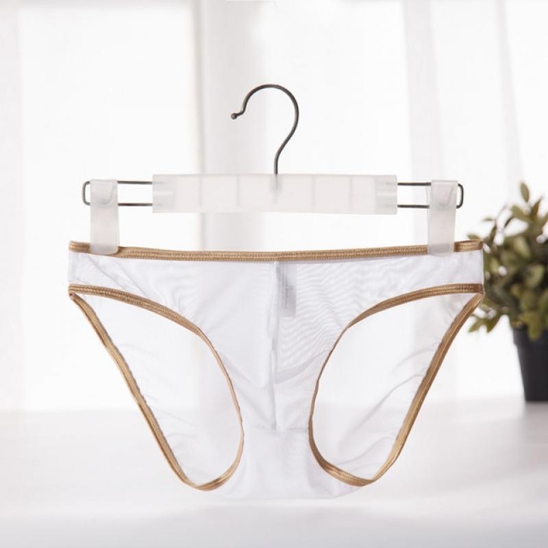 Sexy Men Transparent Briefs mesh Underwear Breathable Male Panties Gay Perspective Underpants Slips Homme erotic Panties