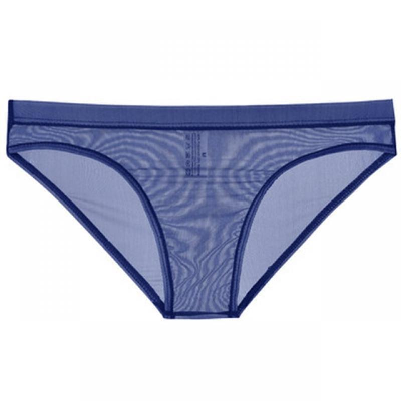 Men's Briefs Seamless Ice Silk Breathable Transparent Ultra-thin Underpants Sexy Men Pantie Elastic Underwear Bottom Shorts Pant