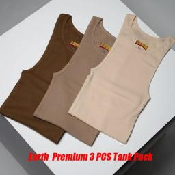 The GBT Brand Tank Top Men Gym Bodybuilding Basic Sleeveless Casual Sports Tops Get Better Today Men's Clothing 3 Pieces Set